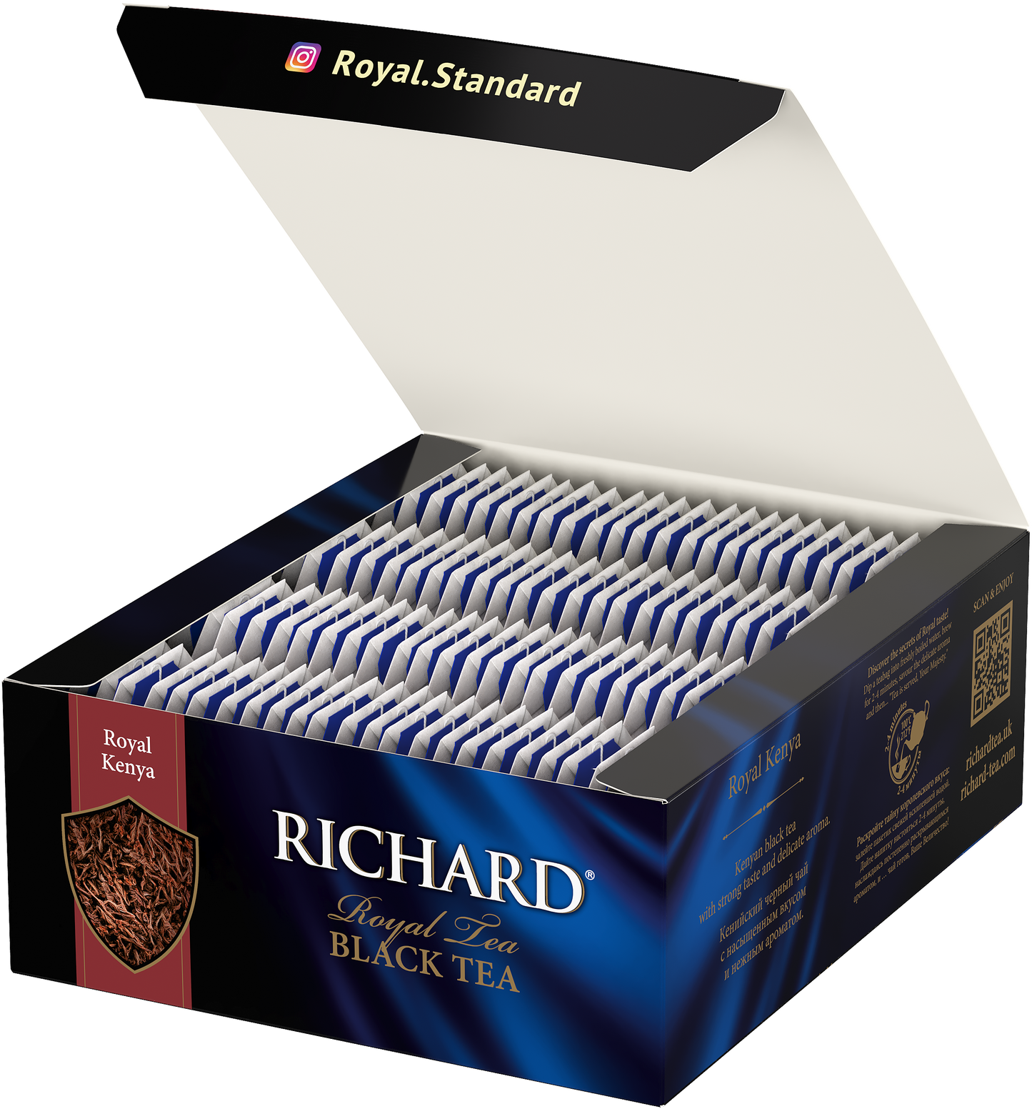Tea Richard "Royal Kenya", black 100 tea bags, 200 g
