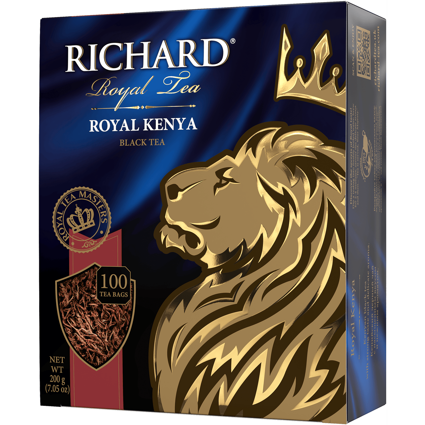 Tea Richard "Royal Kenya", black 100 tea bags, 200 g
