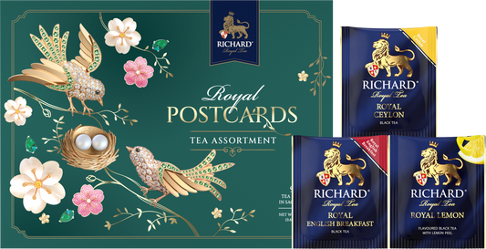 Richard Royal postcards tea assortment, green, 9х2g