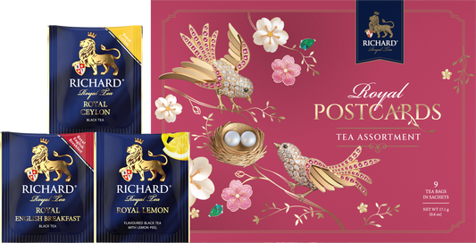 Richard Royal postcards tea assortment, red, 9х2g