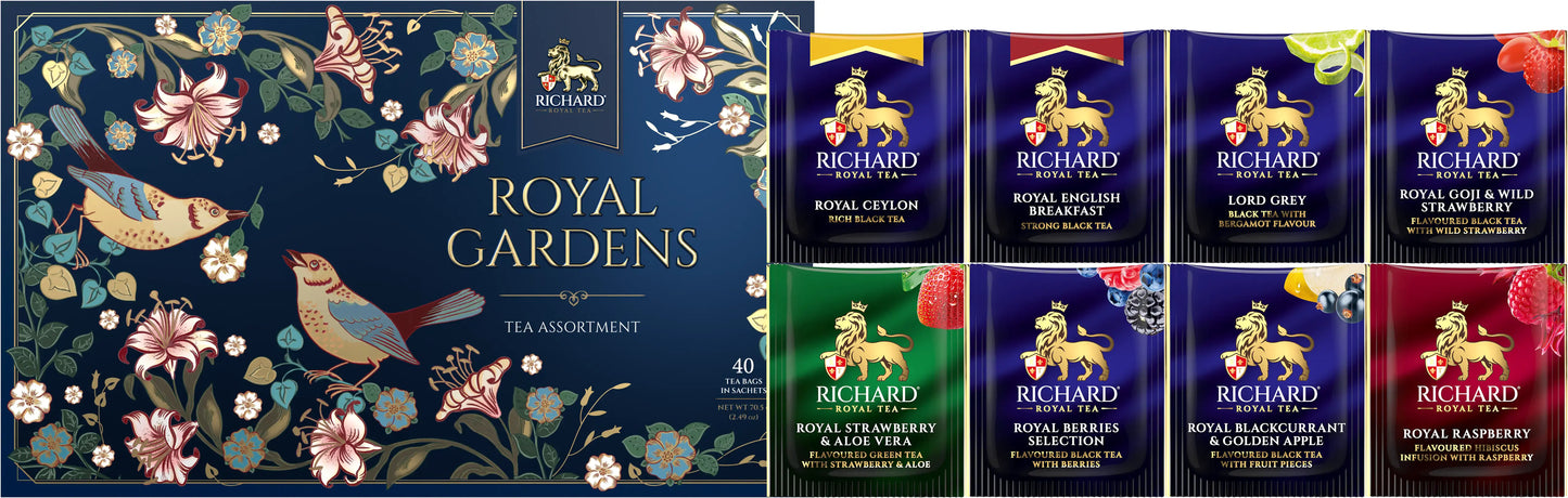 Tea Richard "ROYAL GARDENS TEA ASSORTMENT" tea bags, 70.5g