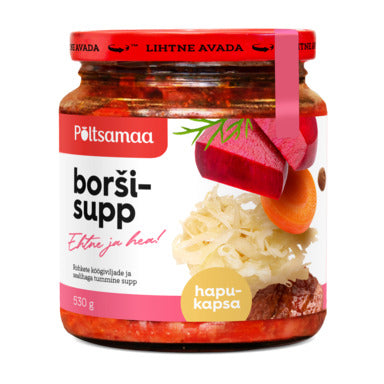 Sauerkraut Borscht With Pork, Poltsamaa, 530 g