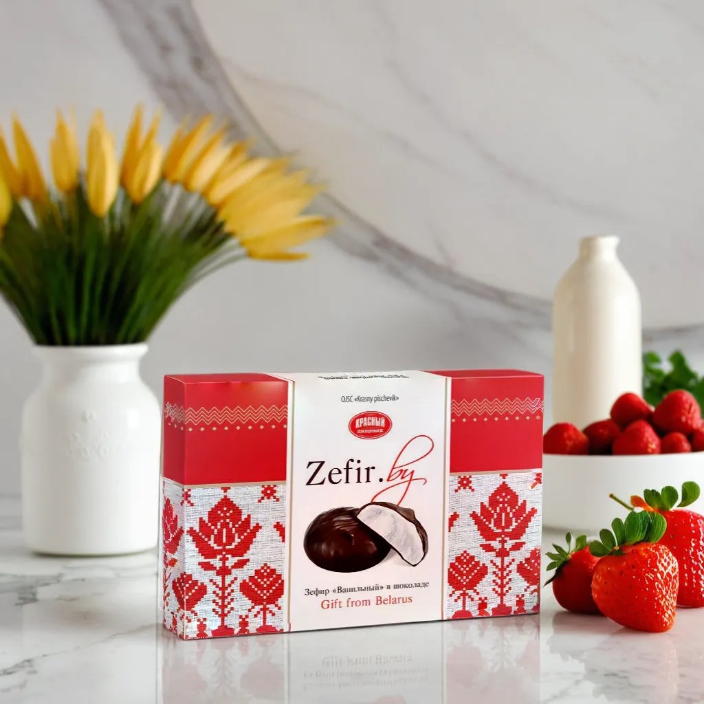 Zefir Krasnyj Pischevik in vanilla chocolate, 250g