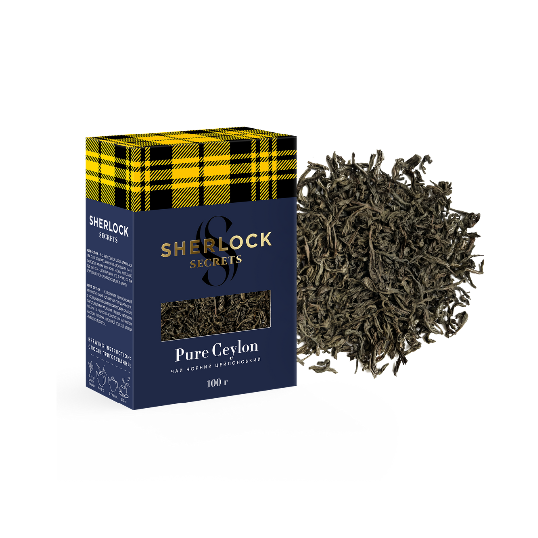 Sherlock Secrets Pure Ceylon Black Loose Leaf Tea, Tea Moments, 100 g