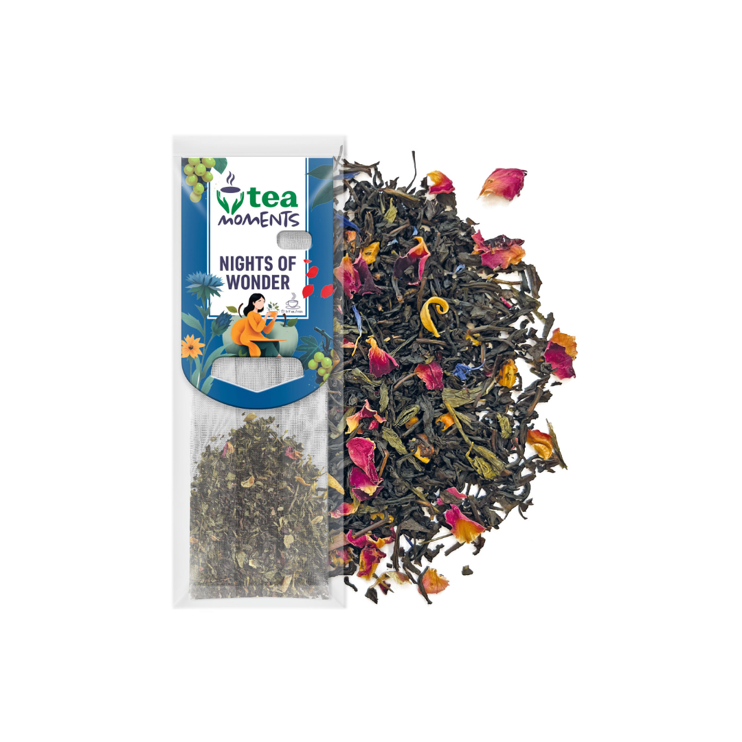 Nights of Wonder, Black & Green Tea Blend, Tea Moments, 33g