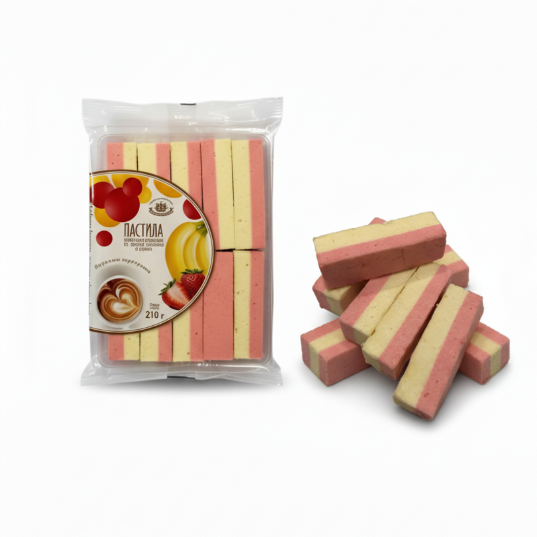 Pastilla “Maasika–Banani”, Kronshtadtskaya Confectionery, 210 g