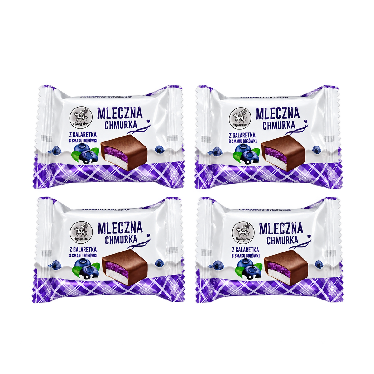 Mleczna Chmurka Blueberry Jelly Soufflé in Cocoa Chocolate Glaze, AIM Foods