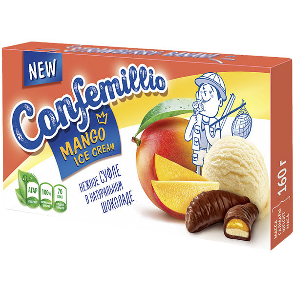 Confemillio Mango Ise Cream, Krasnyj Pischevik, 160g