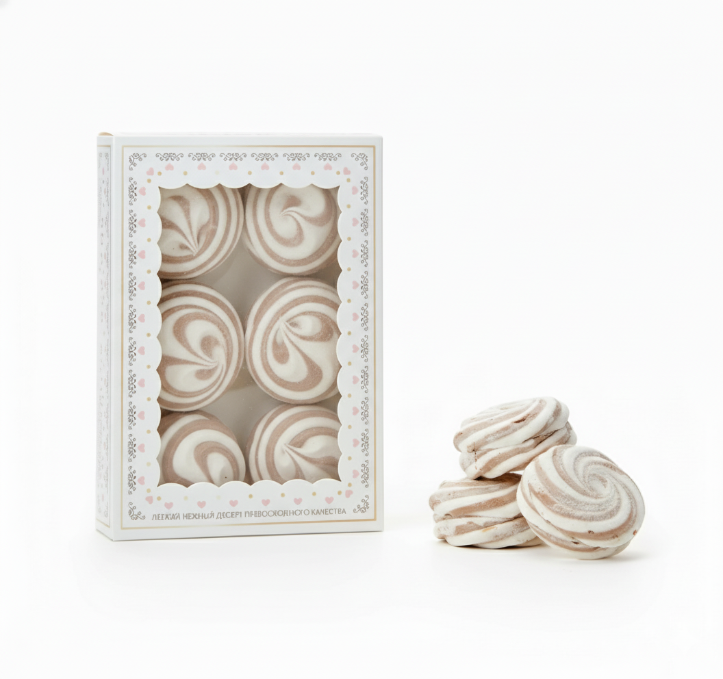 Vahukomm “Zefirkino Õnn” Šokolaadi–Koorene Maitse, Kronshtadtskaya Confectionery, 260 g