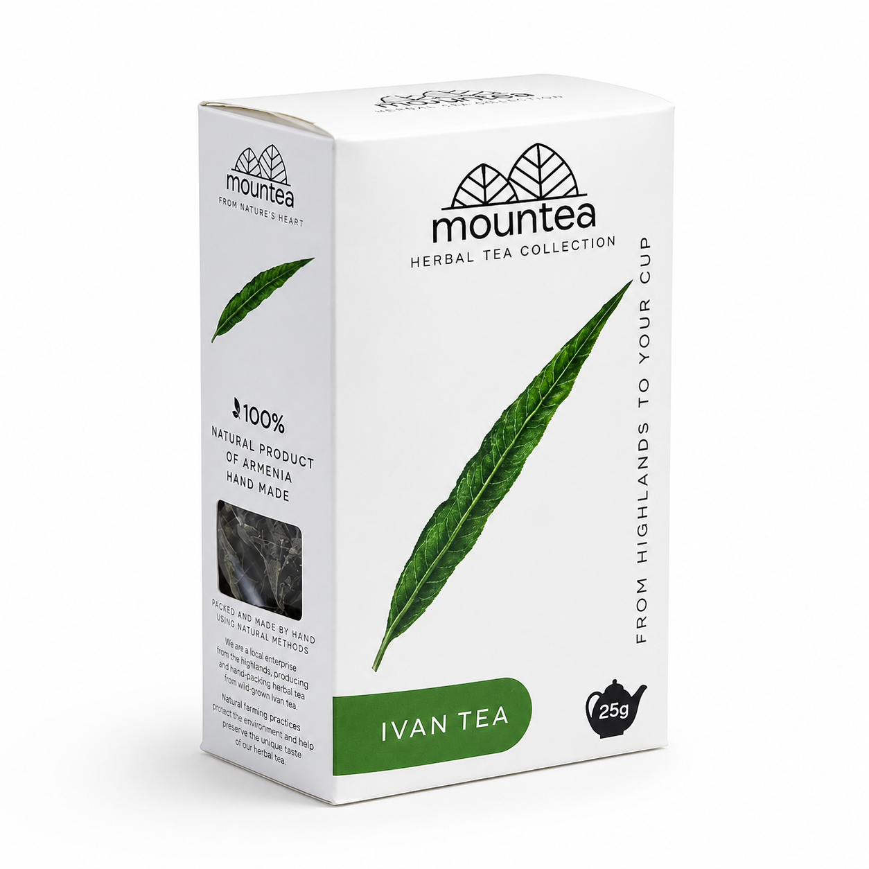 Mountea Ivan Tea packaging on a white background