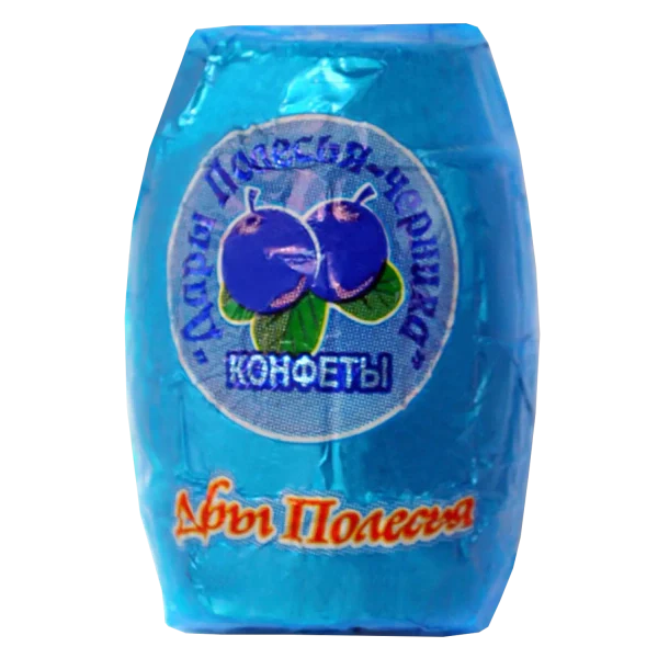 Chocolate candy Dary Polesya Blueberry, Spartak