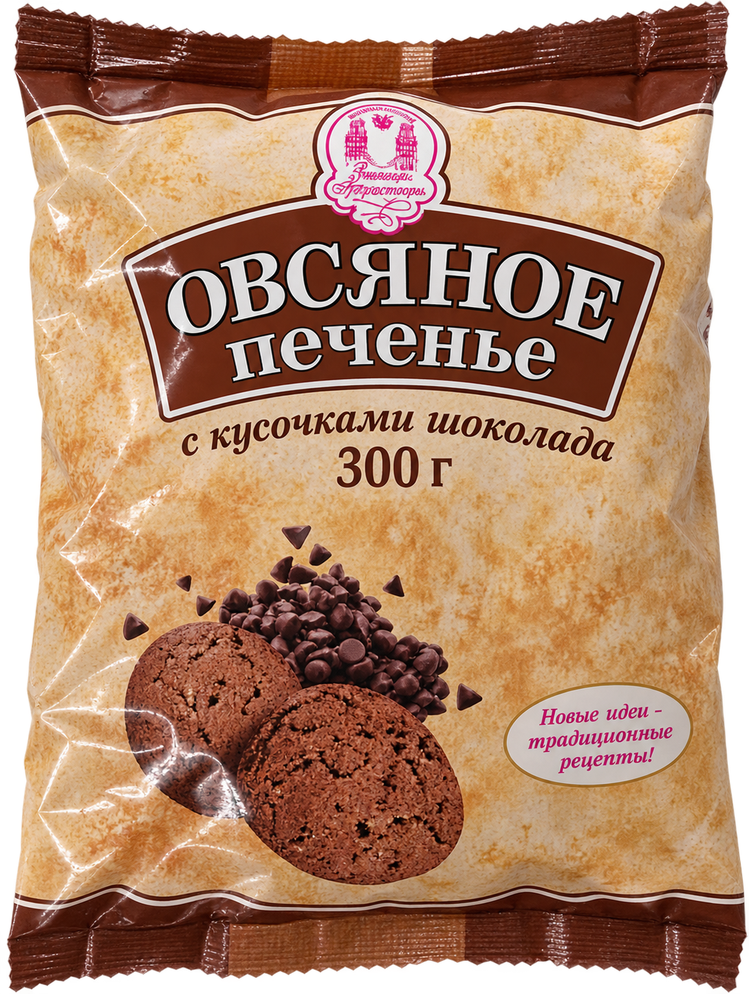 Oatmeal Cookies with Glaze Pieces, Minskkhlebprom, 300 g