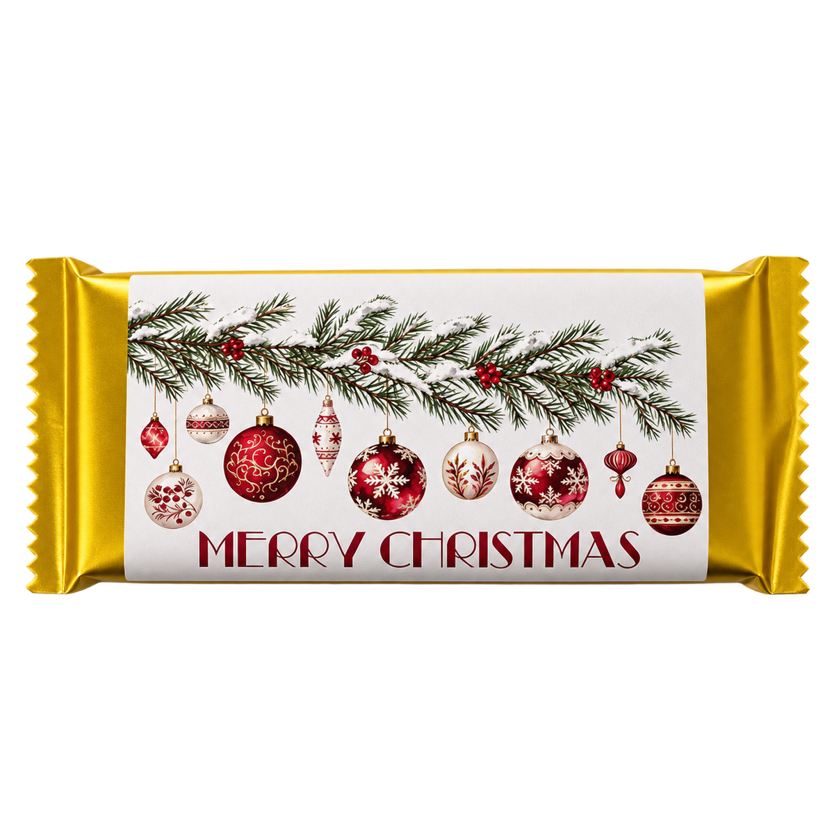 Milk Chocolate "Merry Christmas" 36%, No Added Sugar, Gourmeest, 100 g