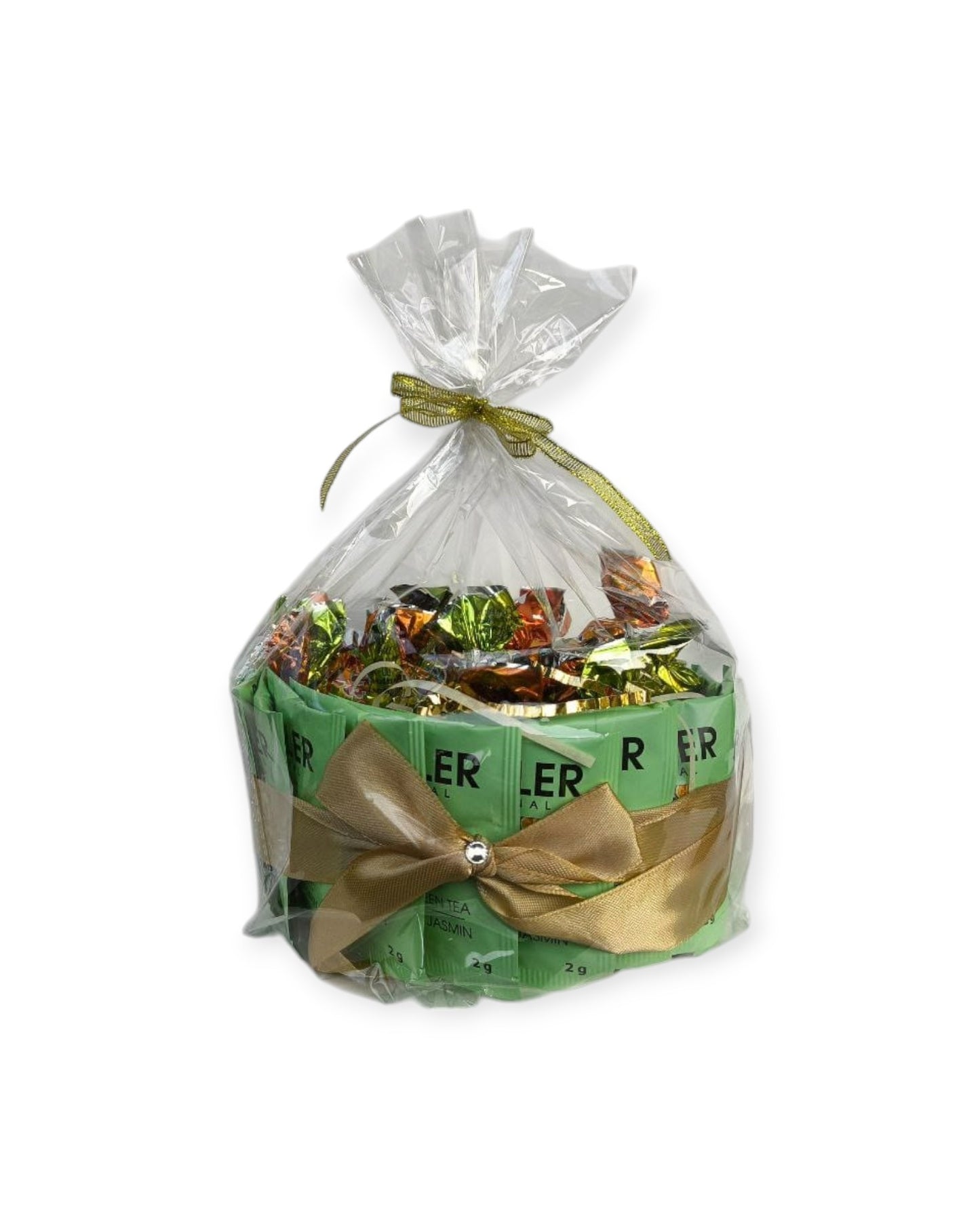 Gift Set: Dried Fruits in Chocolate Glaze Peach and Date & Jasmine Tea Battler, 350g