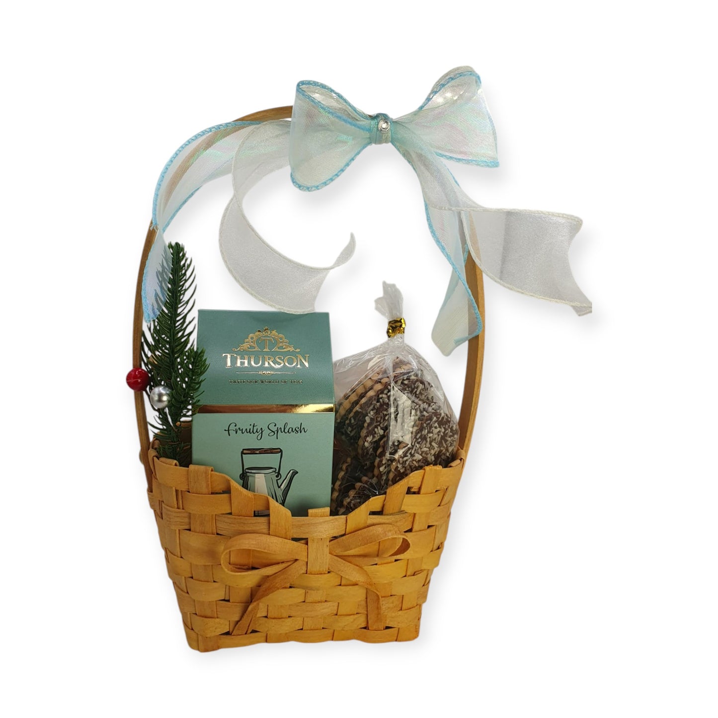 Gift Set: Thurson Black Loose Leaf Tea "Fruity Splash" & Coconut Cookies, 235g