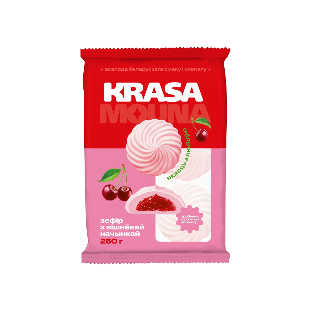 Kirsitäidisega zefiir, Krasnyj Pischevik, 250 g