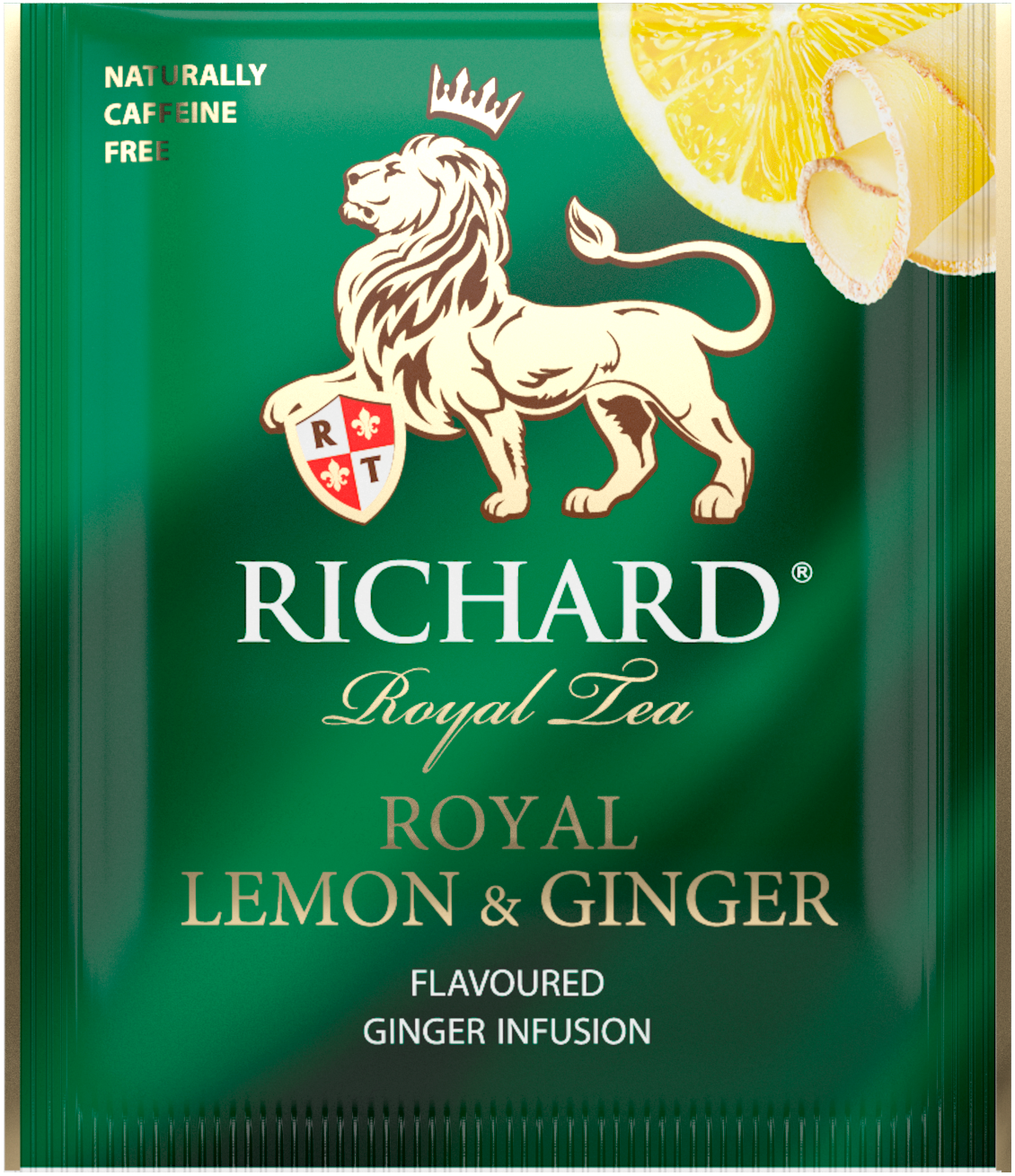 Royal Lemon & Ginger, roheline tee sidruni ja ingveriga, teekotid 25x2g. - Richard Tea Estonia