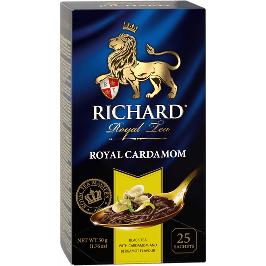 Richard Royal Cardamom, maitsestatud must tee kotikestes, 25 kotikest, 50g