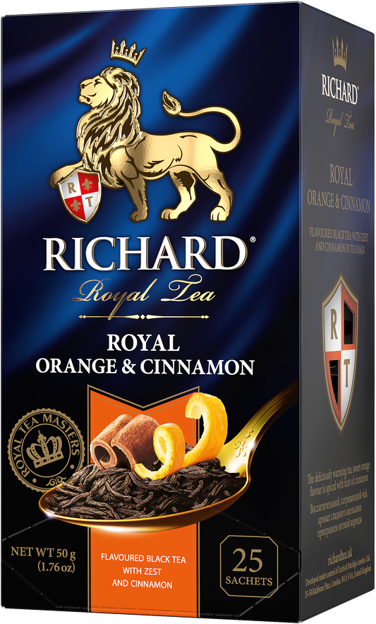 Richard "Royal Orange & Cinnamon" black tea 25 sachets, 50 g