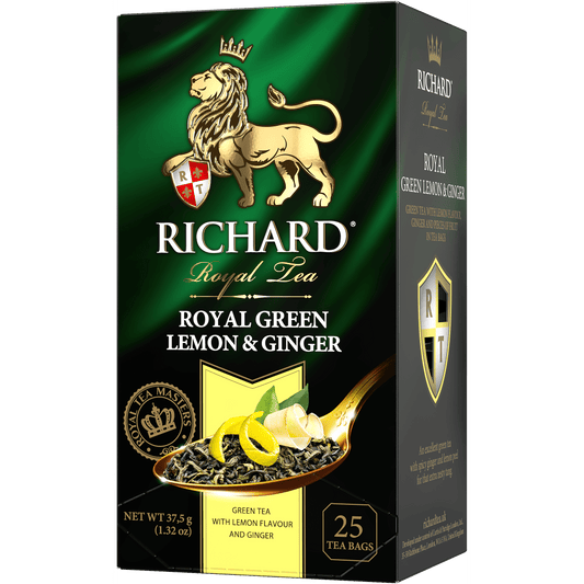 Richard Royal Green Lemon &amp; Ginger tee, 25 kotikest