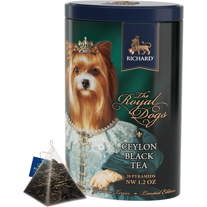 Richard Tea "Royal Dogs. York", Klassikaline must tee püramiidides, 20 püramiidi, 34g