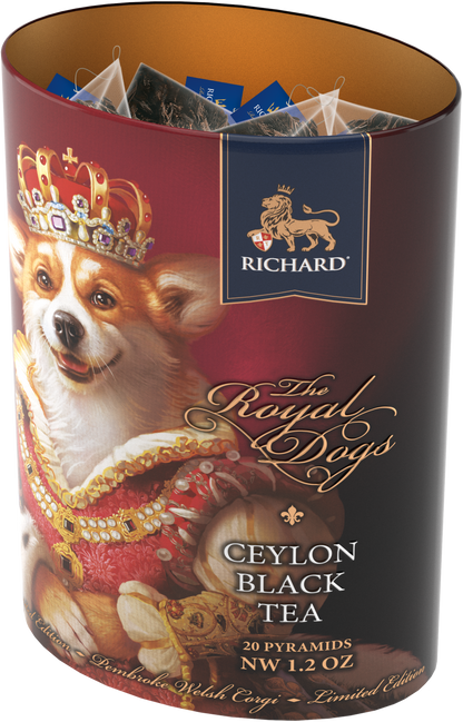 Richard Tea "Royal Dogs. Corgi", black tea 20 pyramids, 34g