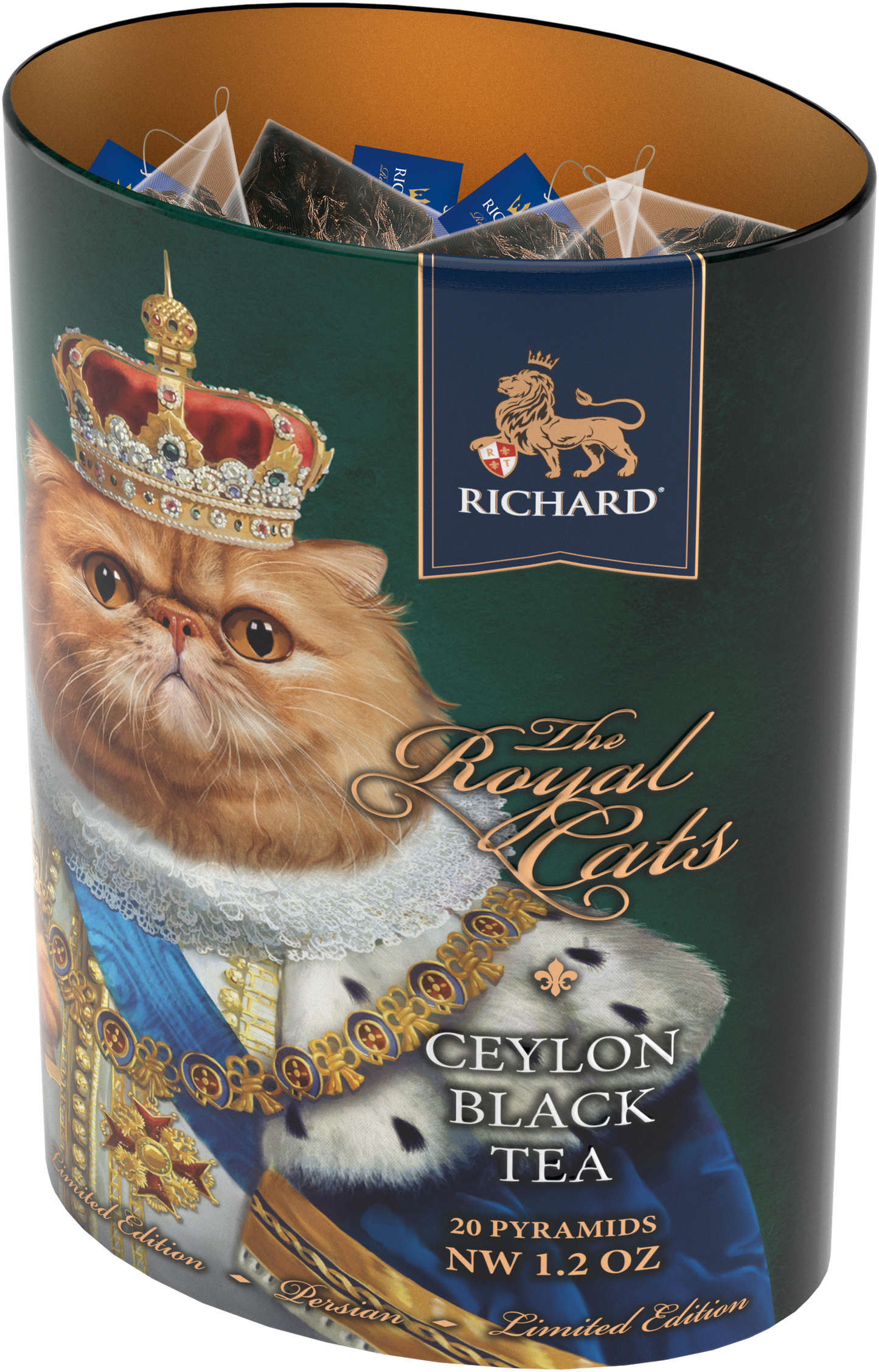 Richard tea "Royal Cats. Persian", black tea 20 pyramids, 34g