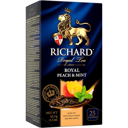 Richard "Royal Peach & Mint" black tea 25 sachets, 42.5g