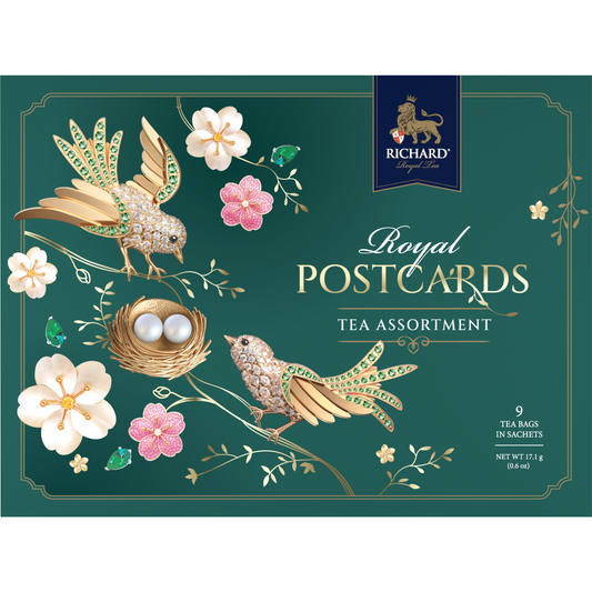 Richard Royal postcards tea assortment, green, 9х2g