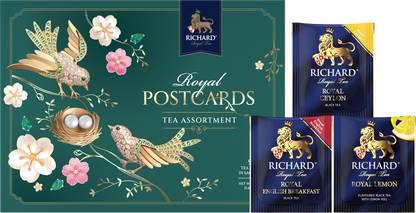 Richard Royal postcards tea assortment, green, 9х2g