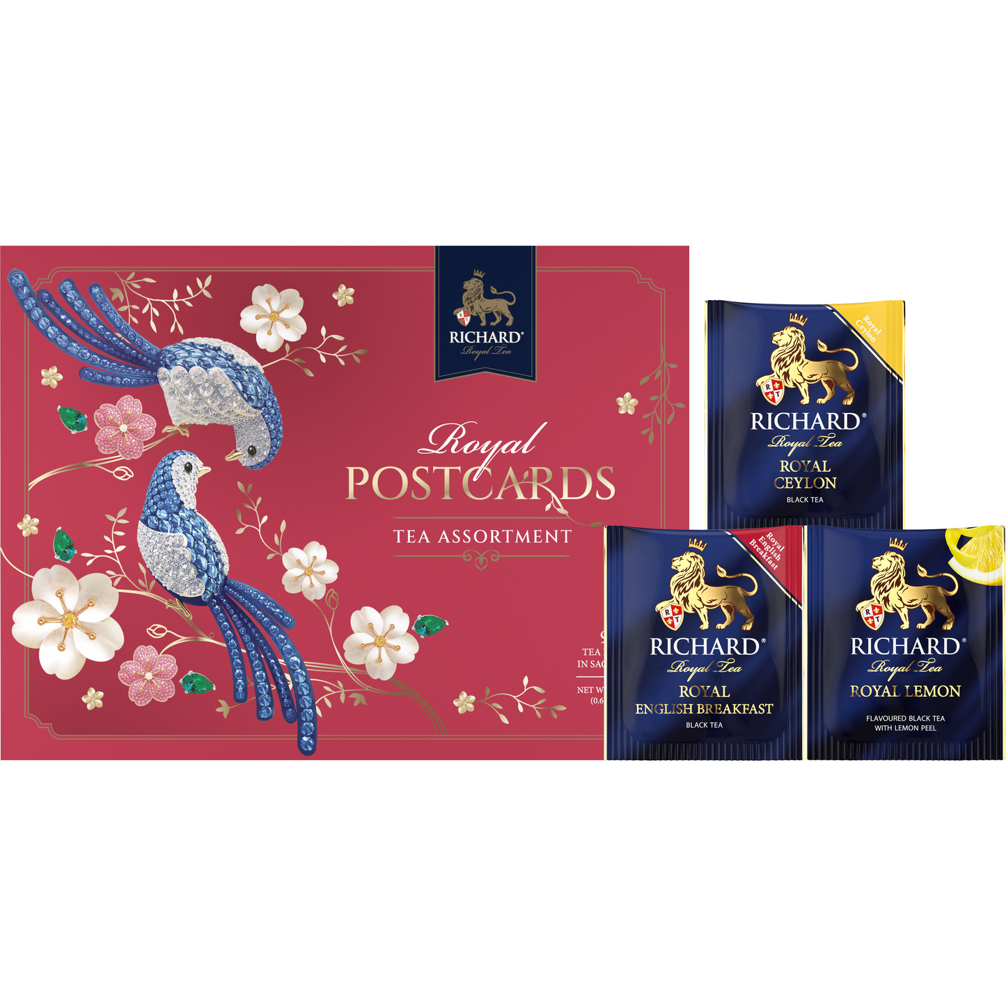 Richard Royal postcards tea assortment, blue, 9х2g