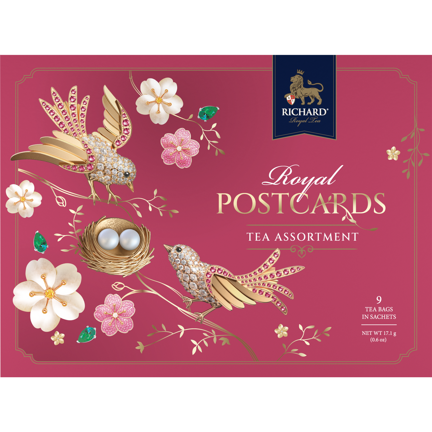 Richard Royal postcards tea assortment, red, 9х2g