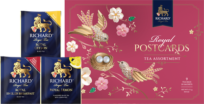 Richard Royal postcards tea assortment, red, 9х2g