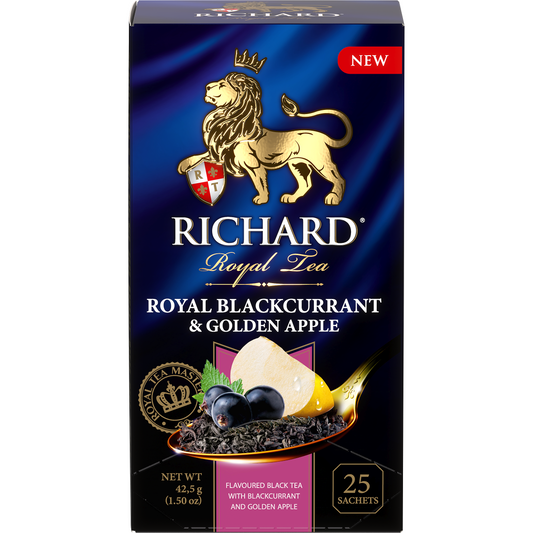 Richard Royal Blackcurrant & Golden Apple flavoured black tea - 25 sachets