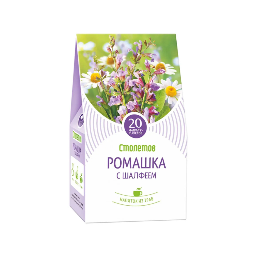 Herbal Tea Chamomile & Sage, Stoletov, 20g