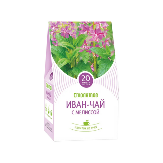 Herbal Tea "Ivan Tea with Lemon Balm", Stoletov, 20g