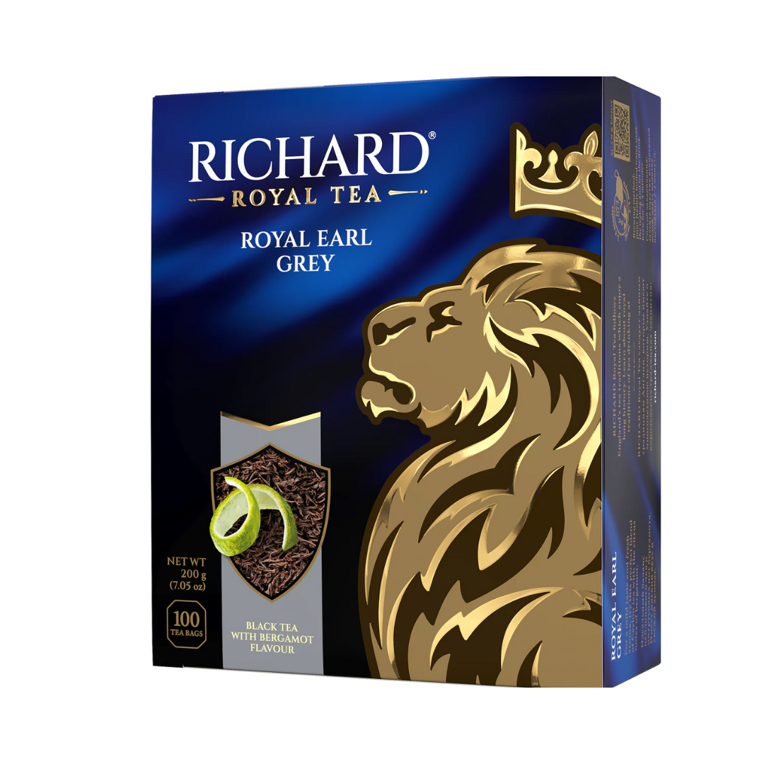 Чай черный Richard "Royal Earl Grey" 100 пакетиков, 200 г