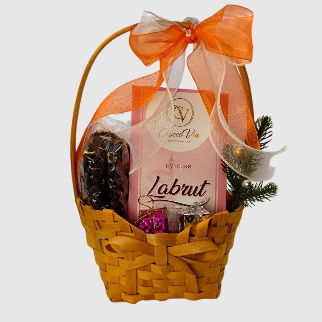 Kinkekorv Thursoni Tee ja Labrut Kommid, 275 g