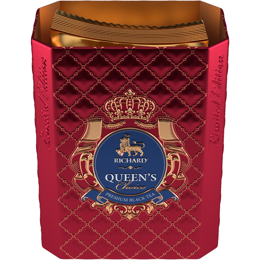 RICHARD KING'S & QUEEN'S CHOICE, Queen, must suurelehine tee, 80g - Richard Tea Estonia