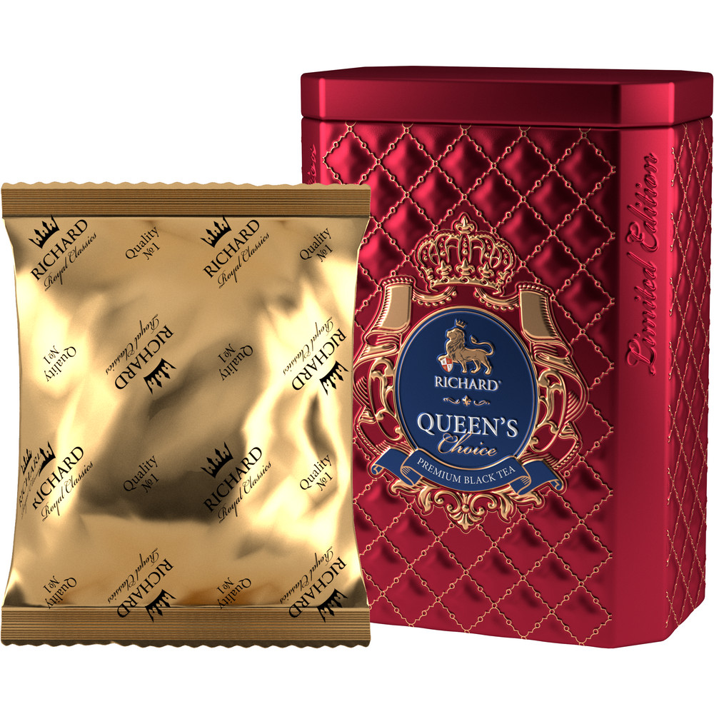 RICHARD KING'S & QUEEN'S CHOICE, Queen, must suurelehine tee, 80g - Richard Tea Estonia