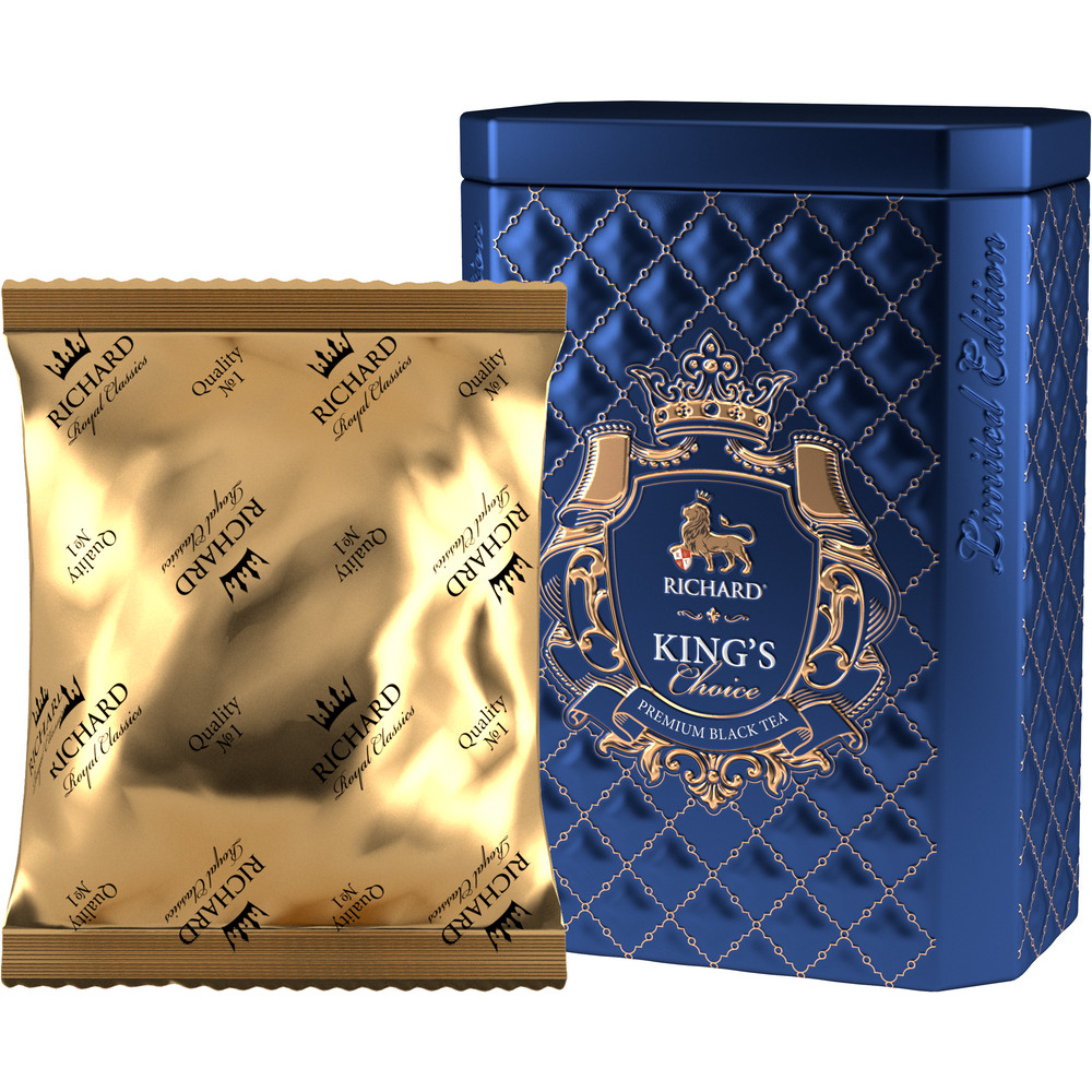 RICHARD KING'S & QUEEN'S CHOICE, King, must suurelehine tee, 80g - Richard Tea Estonia