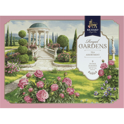 RICHARD ROYAL GARDENS. TEA ASSORTIMENT, PINK, musta tee assortii pakikestes, 18 g. - Richard Tea Estonia