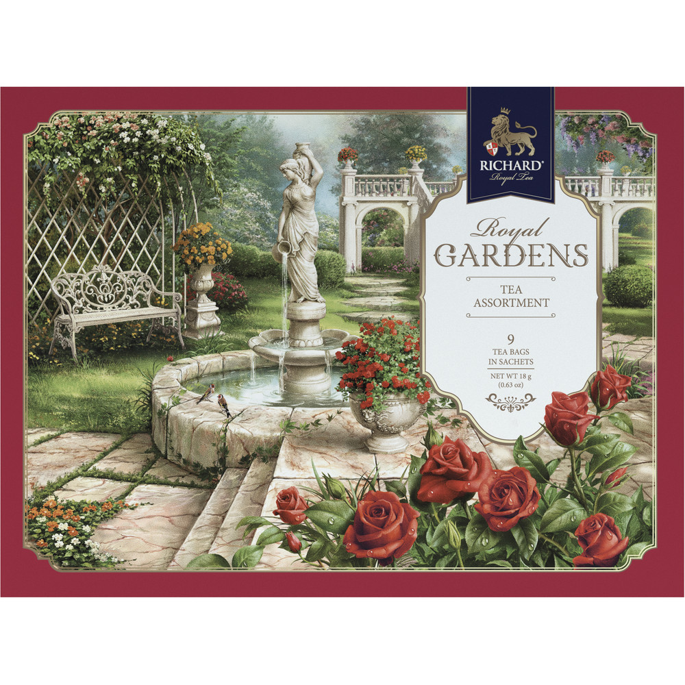 RICHARD ROYAL GARDENS. TEA ASSORTIMENT, RED, musta tee assortii pakikestes, 18 g. - Richard Tea Estonia