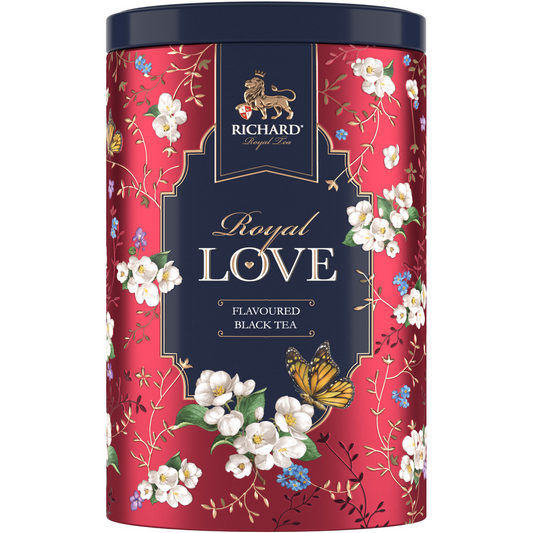 RICHARD ROYAL LOVE, RED, must maitsestatud suureleheline tee, 80 g. - Richard Tea Estonia