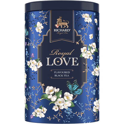 RICHARD ROYAL LOVE, BLUE, must maitsestatud suureleheline tee, 80 g. - Richard Tea Estonia