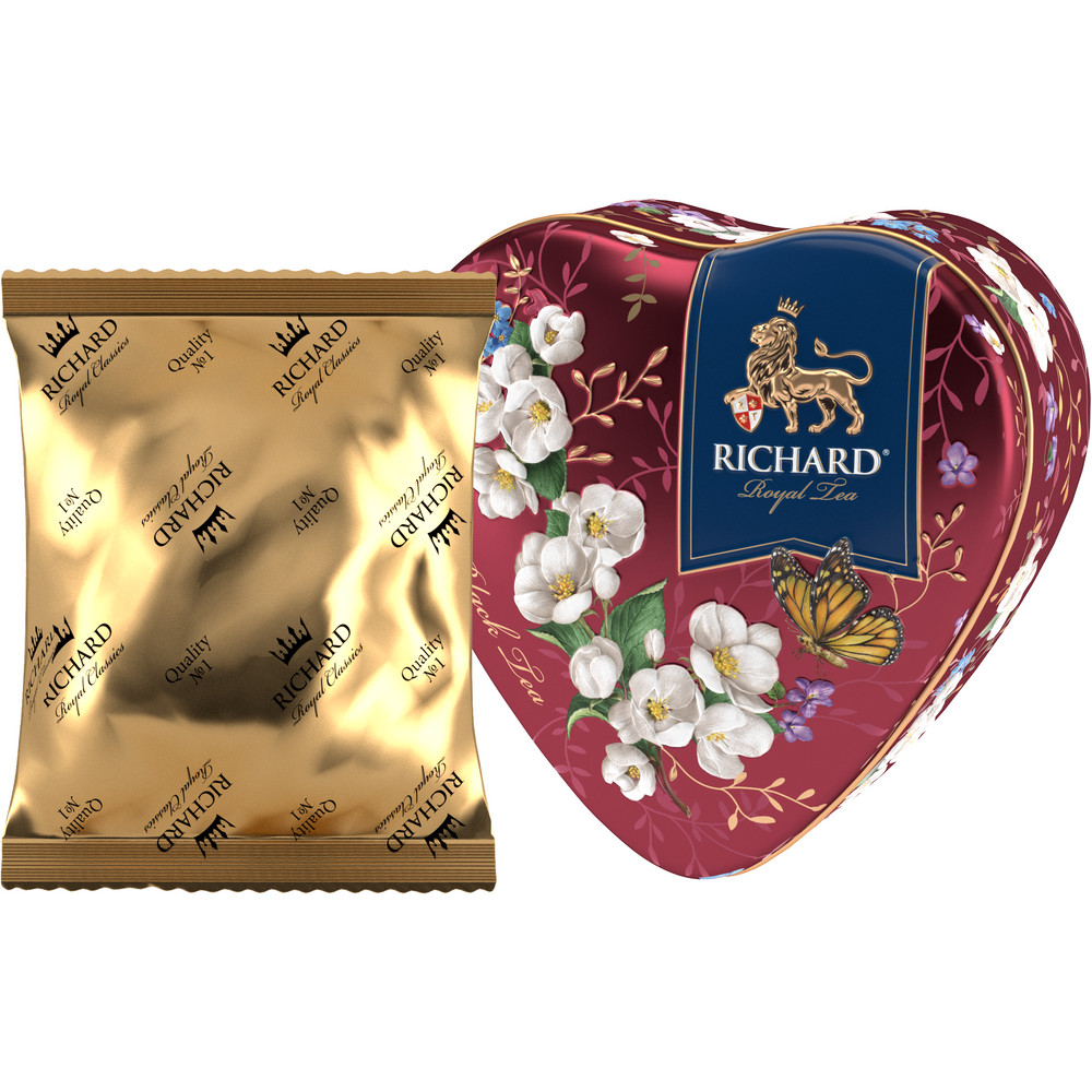 RICHARD ROYAL HEART, RED, must maitsestatud suurelehine tee, 30 g. - Richard Tea Estonia