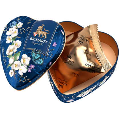 RICHARD ROYAL HEART, BLUE, must maitsestatud suurelehine tee, 30 g. - Richard Tea Estonia