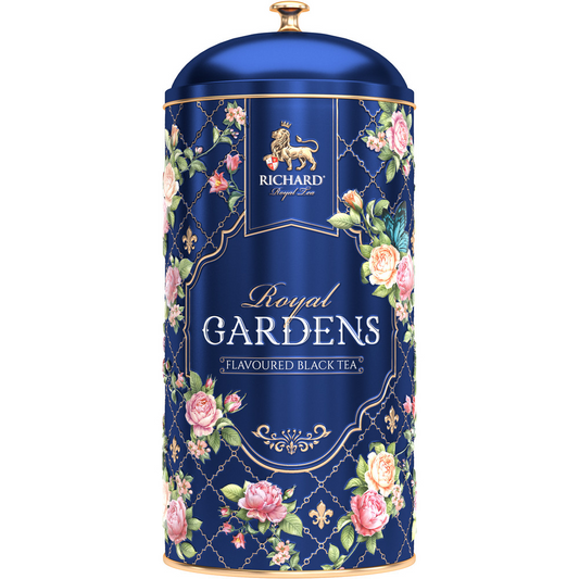 RICHARD ROYAL GARDENS, BLUE, must maitsestatud suurelehine tee, 80g - Richard Tea Estonia