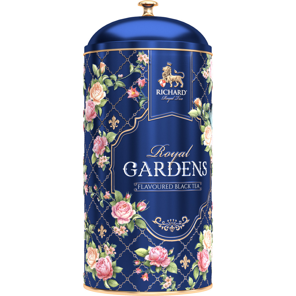 RICHARD ROYAL GARDENS, BLUE, must maitsestatud suurelehine tee, 80g - Richard Tea Estonia
