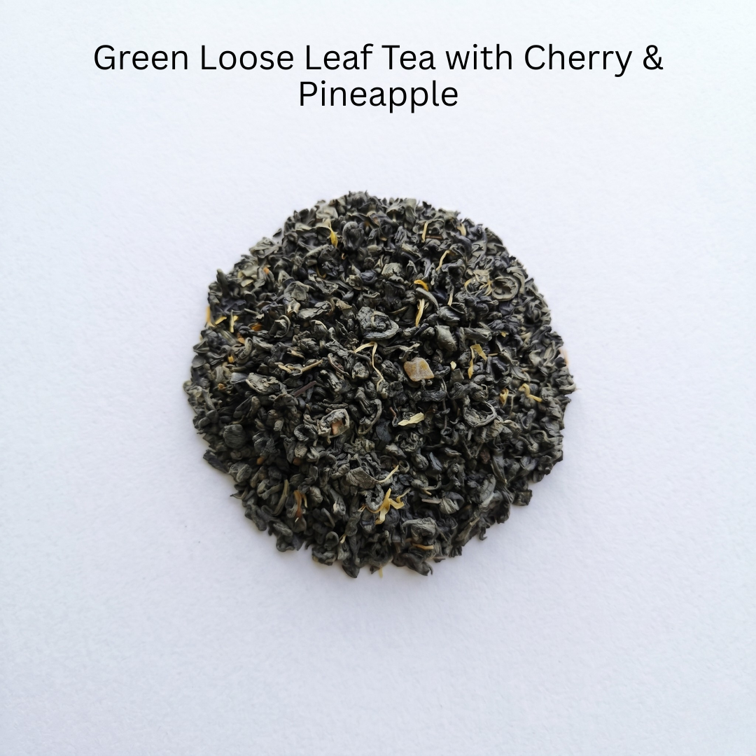 Cherry Orchard Tea, Green Loose Leaf Tea with Cherry & Pineapple, Gourmeest